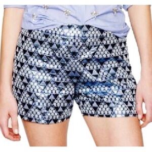 NWT J.Crew Collection Brocade Metallic Geo Shorts